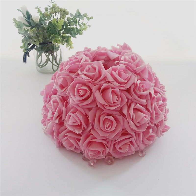[Xianfan] venta al por mayor Rosa pantalla productos semiacabados malla gasa Marco de hierro con cuentas colgantes Internet celebridad hecho a mano DIY