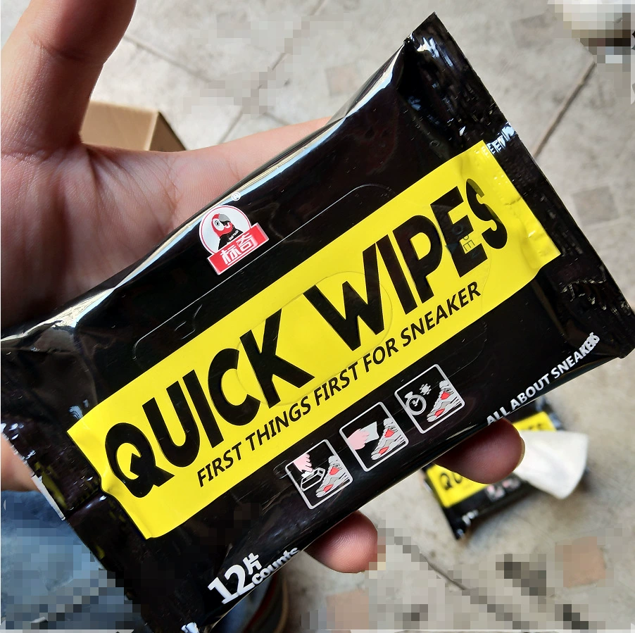 QUICKWIPES tickwipes красный цвет белая обувь влажные салфетки черные 12 штук салфетки для чистки кроссовок AJ кроссовки