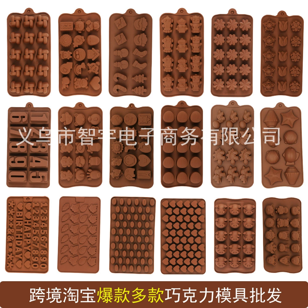 В наличии трансграничная форма для торта новый стиль многослойная силиконовая форма для шоколада любовь форма для выпечки животных DIY