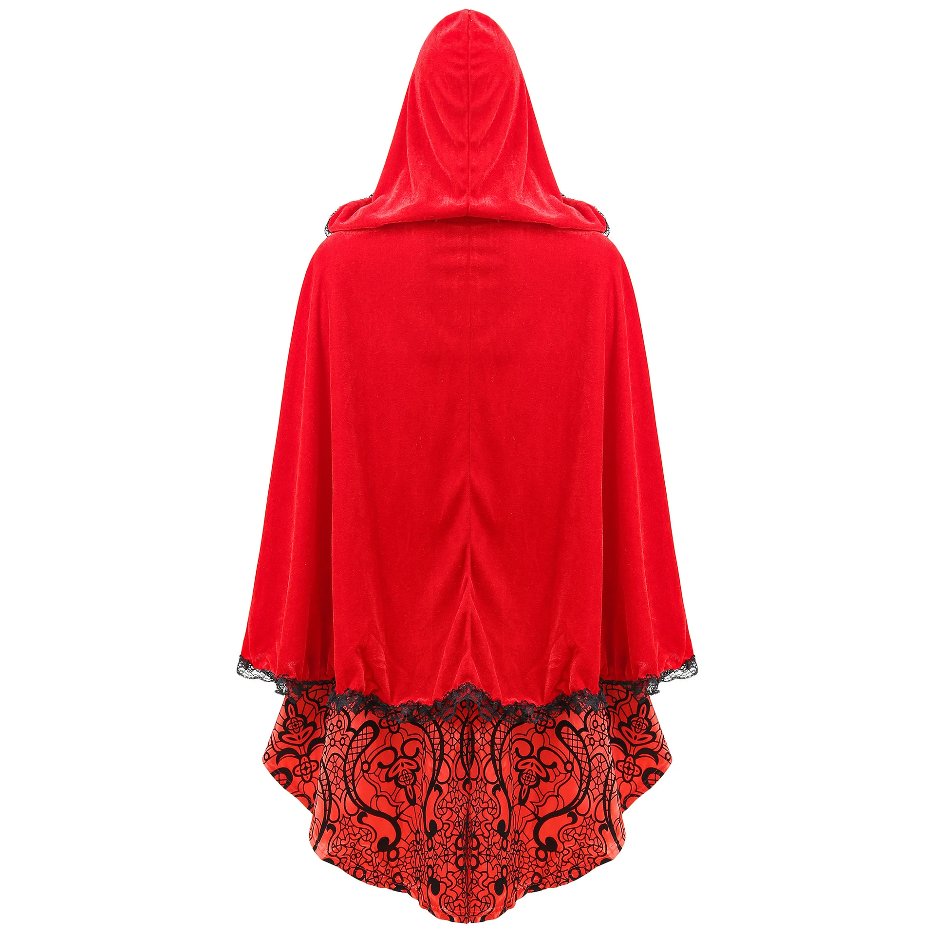 Красный riding hood, длинный плащ, платье, Хэллоуин, выпускной