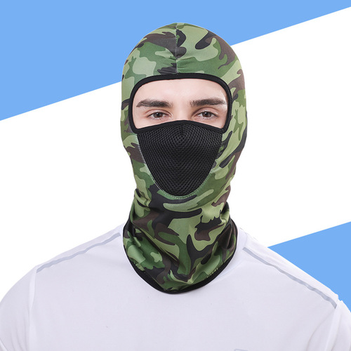 Summer riding mask, sun protection neck cover, breathable anti-UV sports face protection hood, outdoor neck protection headgear, hat