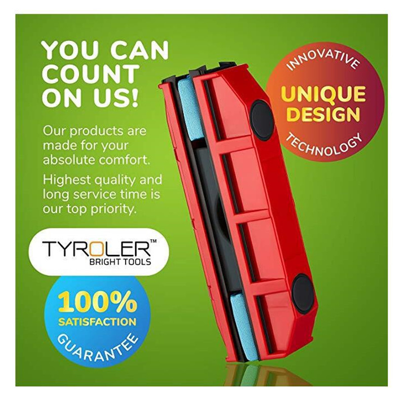 Glass Cleaner with Double-Sided Strong Magnets and High Suction Power for Household Use, Suitable for Cleaning High-Rise Windows, Glass Wiper with Magnetic Attachment
