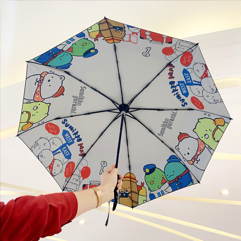 Spot Corner Umbrella Mini 70% off Manual Vinyl Umbrella Sunny or Rainy Parasol Anti-Uv Foldableing Umbrella