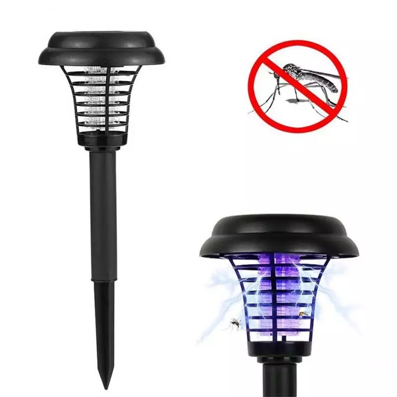 Lámpara solar redonda para matar mosquitos, lámpara repelente de mosquitos, lámpara LED para exteriores, trampa y mata mosquitos para patio, lámpara de patio, lámpara de paisaje con efecto de llama image 7