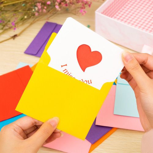 Factory direct sale love greeting cards universal color white envelopes thick double adhesive paper blank greeting card envelopes wholesale