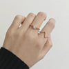 Zirconium, fashionable ring with stone, sophisticated jewelry, internet celebrity