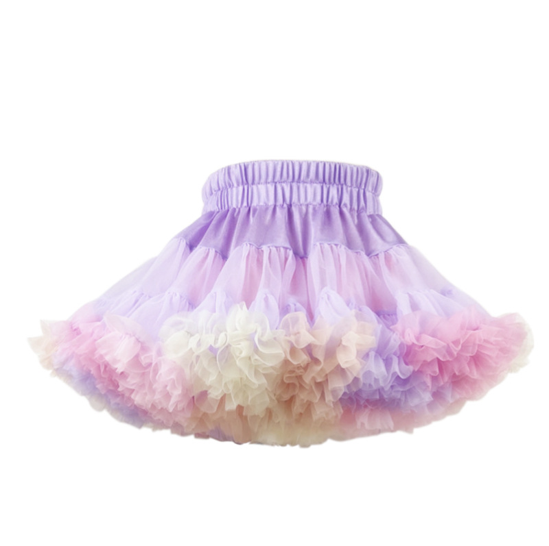 Tutu skirt factory brand TUTU skirt children's clothing convex skirt Loli drop skirt support enlarged tutu skirt rainbow skirt