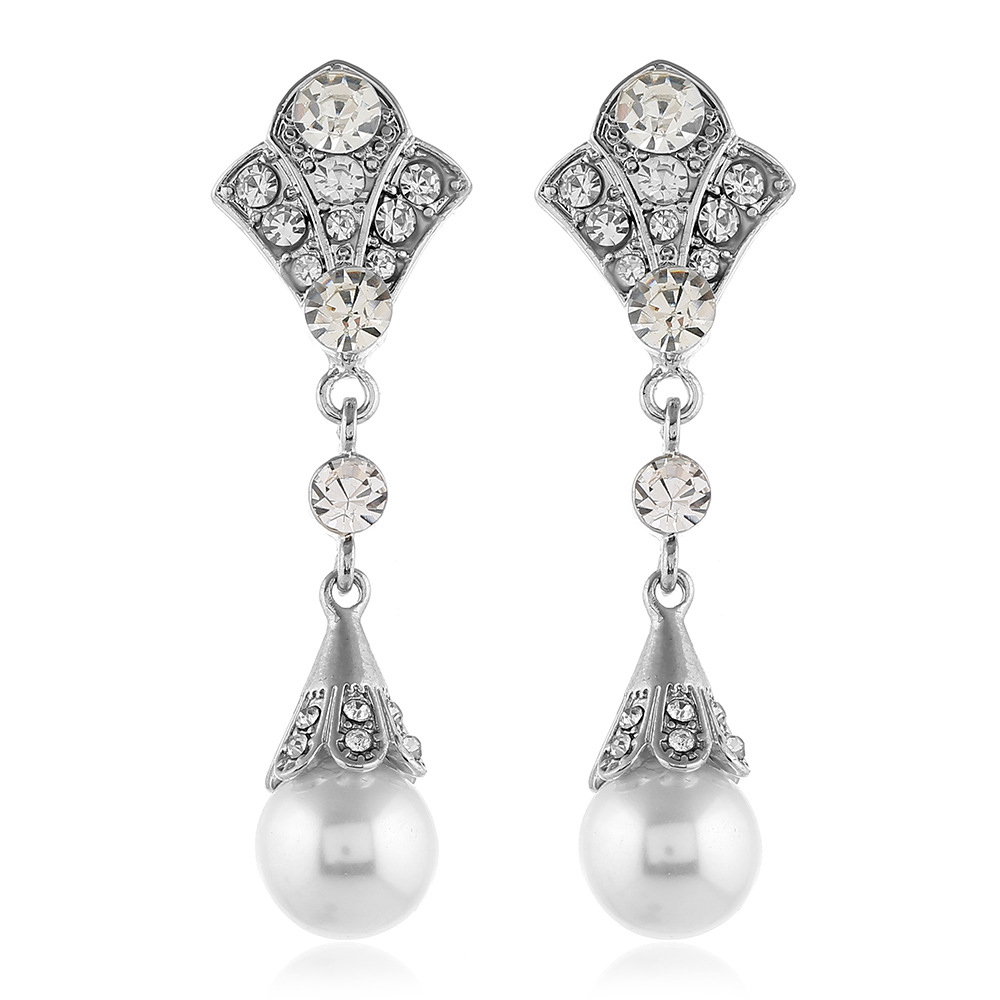 long cute earrings from pearl
