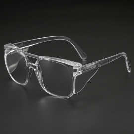 户外民用防护镜防唾沫飞沫飞溅防尘沙眼镜电焊镜防护透明百叶窗