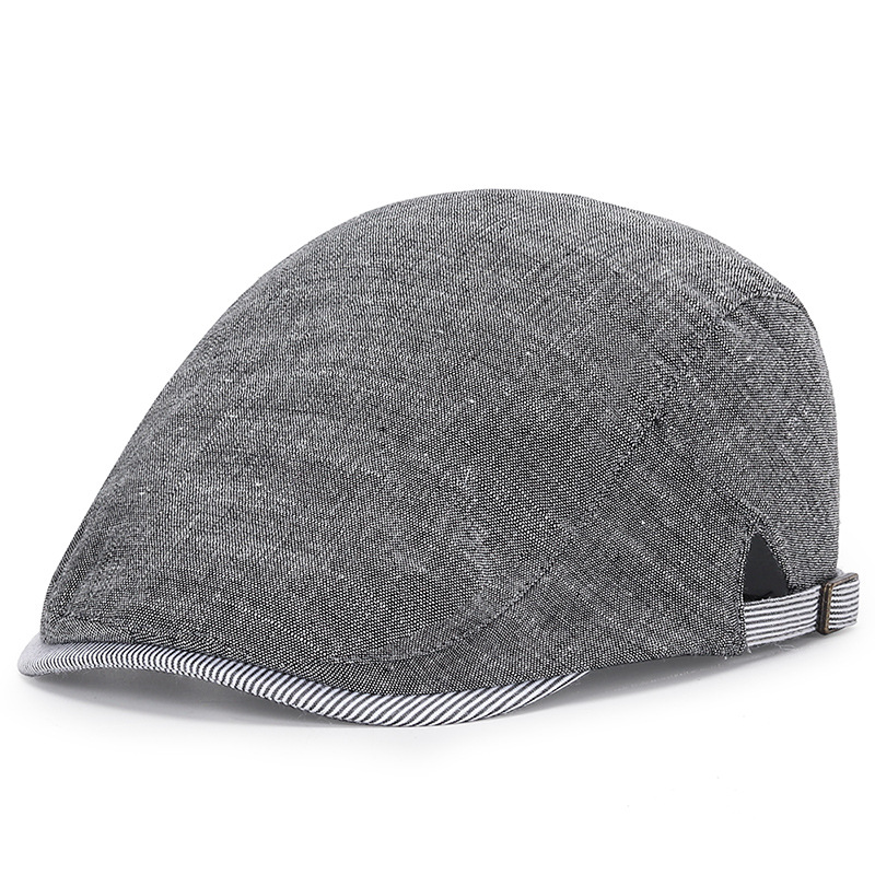 Spring and Autumn new thin cotton linen fashionable British forward duckbill hat Korean version versatile naked sun_voghion.com