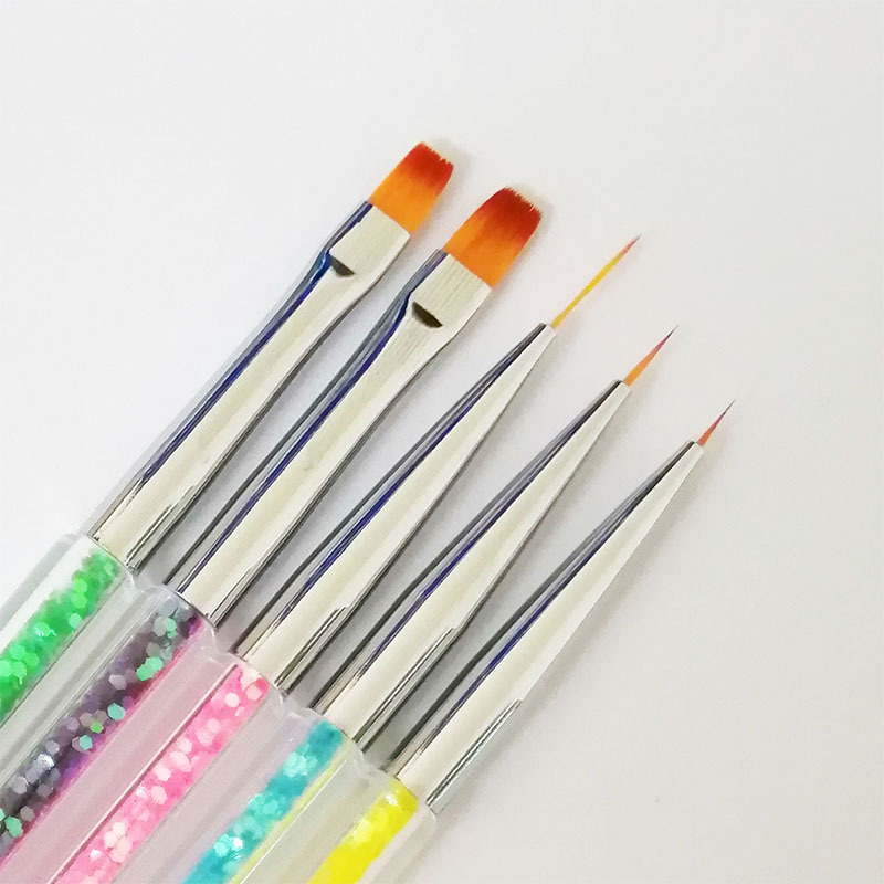 5 sets de herramientas de uñas varilla de acrílico lentejuelas/Shell polvo taladro pluma fototerapia pluma dibujo de doble propósito pluma