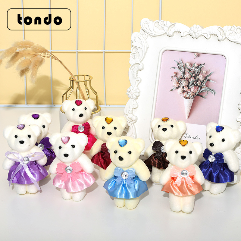 冰淇淋钻熊卡通小熊花束装饰材料 婚庆婚车手工DIY花束材料