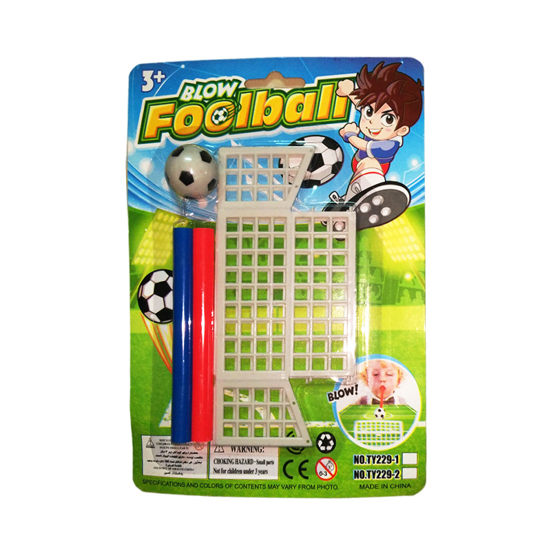 Niños Qizhi ocio Mesa juego competitivo boca soplando mini fútbol regalo juego de mesa de juguete