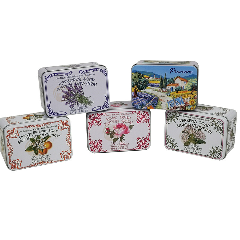 Wholesale Rectangular Soap Soap Small Iron Box Essential Oil Essence Daily Necessities Metal Box Packaging White Mini