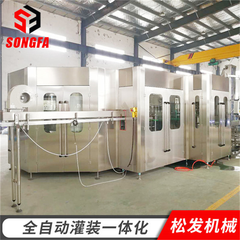 全套10000瓶矿泉水生产线  PET瓶24头三合一水灌装机设备自动灌装