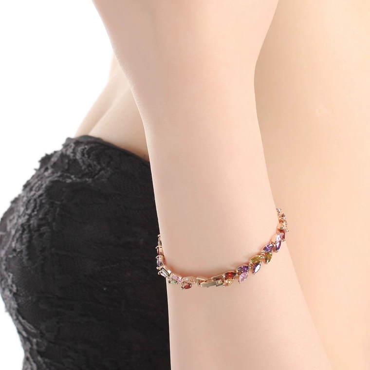Бриллиантовый цирконий, цепочка, хрустальная bracelet, элитные универсальные украшения
