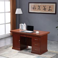 厂家定制贴木皮电脑桌 油漆桌经理单人办公桌带抽屉办公室写字台
