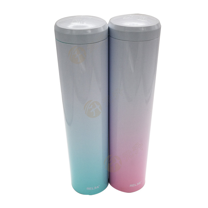 Slender Tea Iron Box Small Green Tangerine Tinplate Packaging Box Wholesale Gradient Colorful Printing Round Metal Box Seal