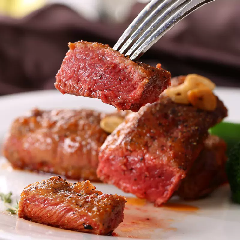 艾克拜尔黑椒牛肉牛排菲力牛扒100g*10袋送黑椒酱煎烤黑椒牛排