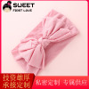 Cute fashionable children's soft nylon headband, hair accessory with bow, 35 colors, European style