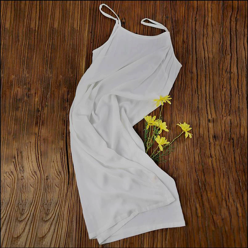 Литературный жилет Fan Chun, летнее платье-слинг, свободное однотонное базовое плечо, регулируемое длинное платье для женщин