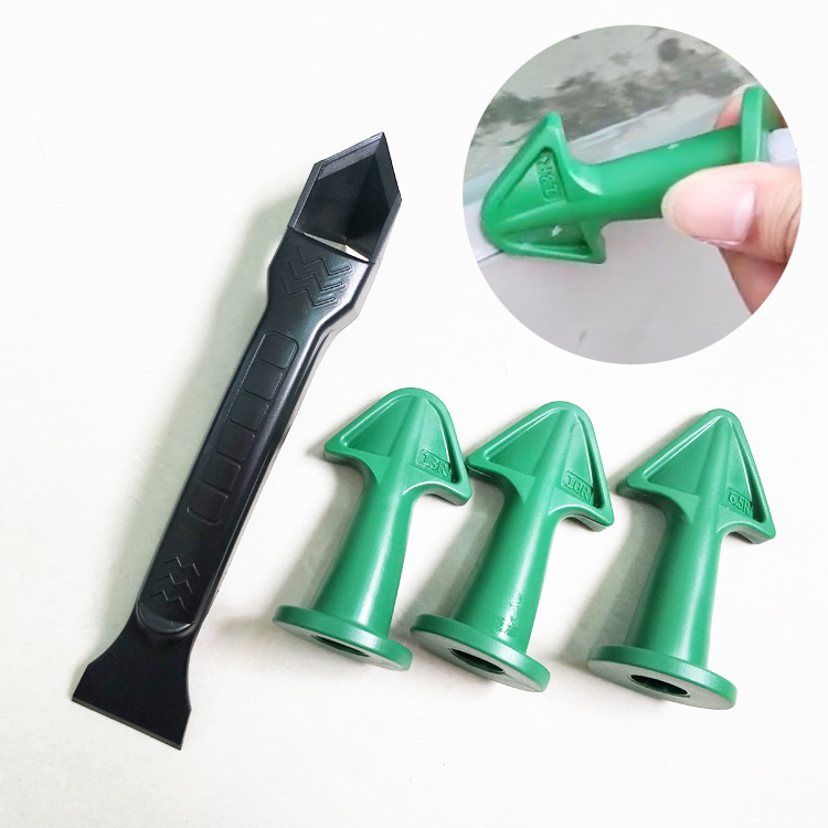 Boca puntiaguda de plástico y traje de pala de pegamento Boquilla DE LIMPIEZA DE raspador de múltiples ángulos conjunto de cinco piezas herramienta de costura de belleza