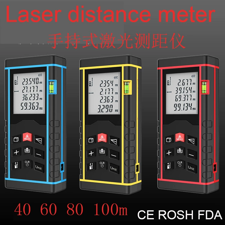 Инфракрасный дальномер, лазерный дальномер, электронная рулетка 40.6m 80.1m 120m