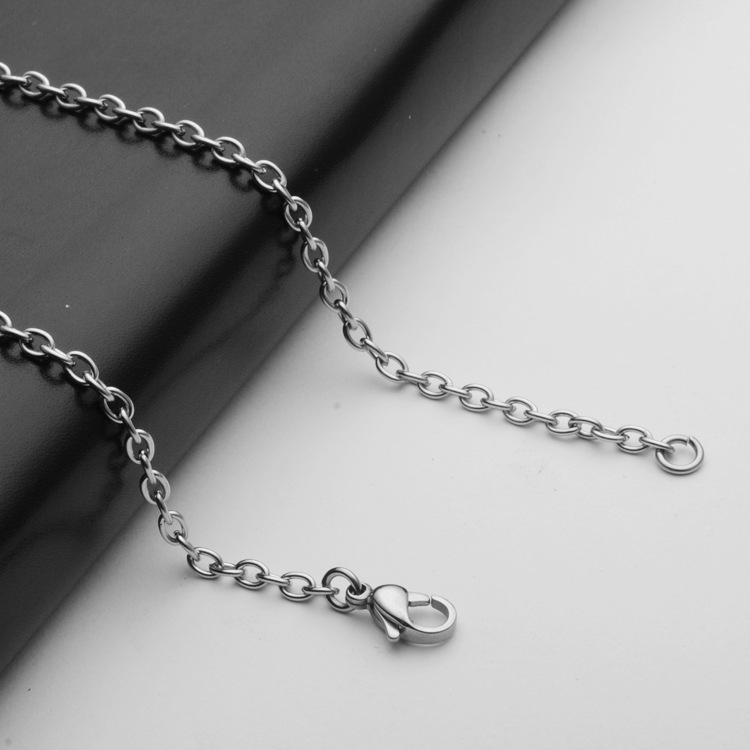 Cross-Border Jewelry Stainless Steel Men's Necklace Titanium Steel with Chain European and American O-Shaped Chain Cross Chain Accessories Women's Pendant Chain Cross-Border Jewelry Stainless Steel Men's Necklace Titanium Steel with Chain European and American O-Shaped Chain Cross Chain Accessories Women's Pendant Chain