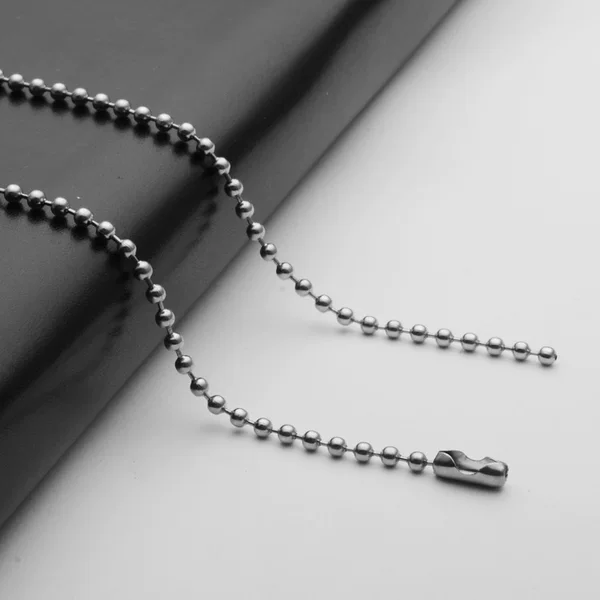 304 Stainless Steel Men's Necklace Titanium Steel Pendant with Chain Ball Chain Wholesale DIY Jewelry Accessories Women's Chain Chain