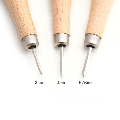 Leather diy tools handmade leather goods making leather awl rhombus diamond drill reaming fit