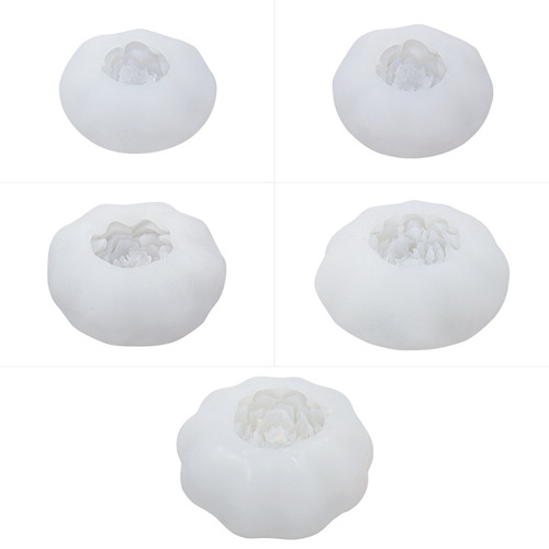 Sanxin Peony Flower Silicone Mold DIY Liquid Epoxy Scented Candle Decorative Ornaments Handmade Soap Abrasives