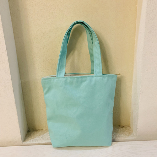 DIY blank hand-painted simple canvas bag cotton bag lunch box bag lunch bag hand bag wrist bag can be tied and printed with logo