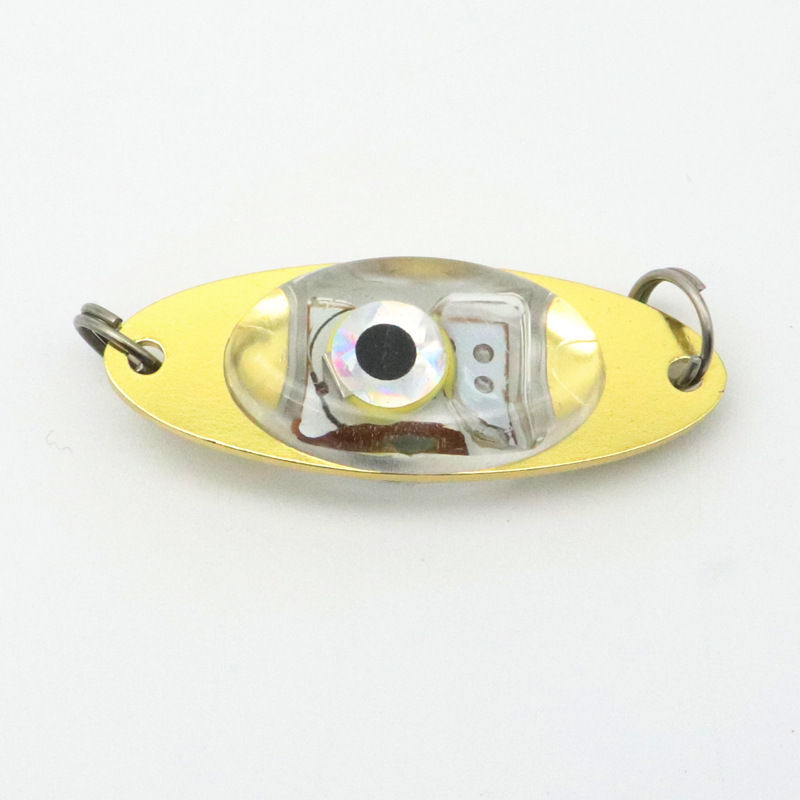 5cm LED luya lentejuelas botón batería señuelo luz LED electrónica luminosa luya cebo subacuático colección de peces