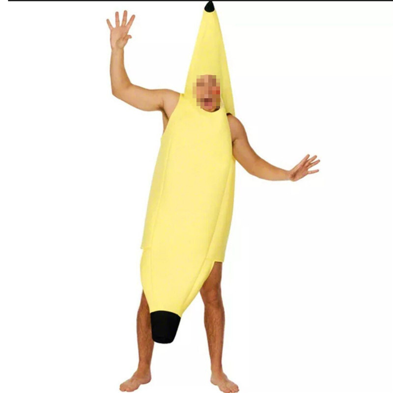 Funny Fruit Banana Clothes Halloween Cartoon Performance Costume Composite Material Shape Creative