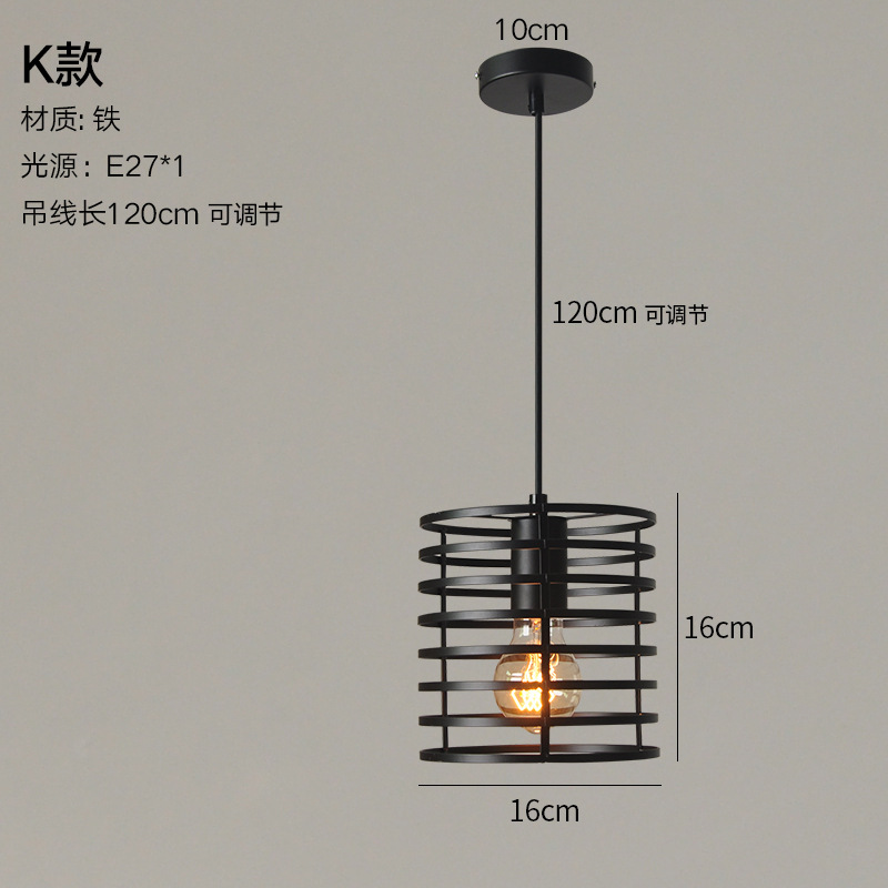 Lámpara de araña pequeña retro de hierro LED diseño creativo para dormitorio comedor y sala