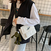 INS canvas bag female literary and art port wind -shoulder Korean version of ULZZANG Harajuku Wind Student Girl Harajuku Wind Cousin
