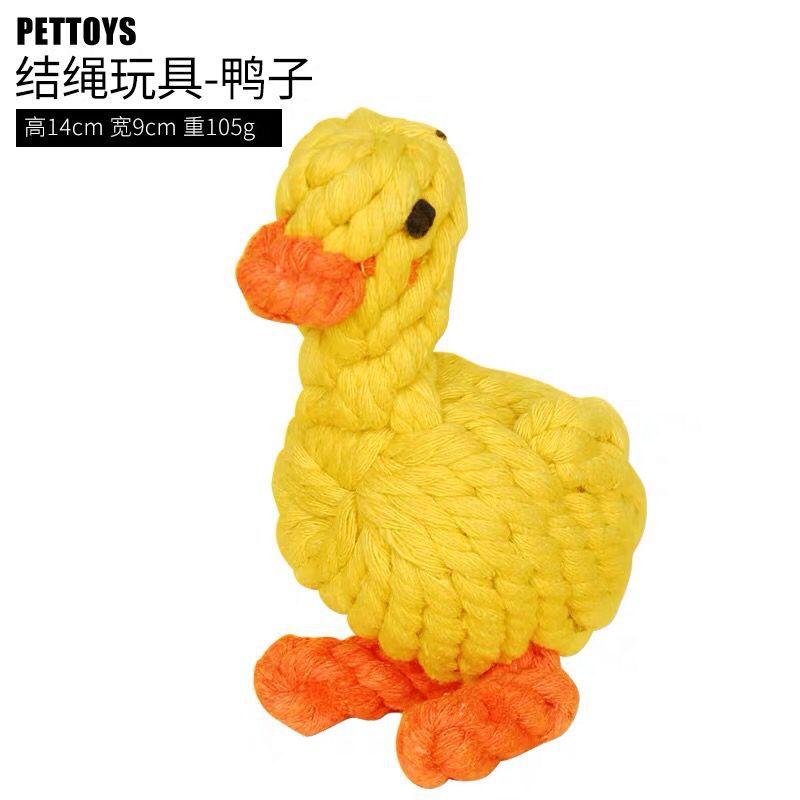 Perro de peluche de juguete cubo francés Bichon Corgi molar resistente a la mordedura de dos colores nudo tejido de entrenamiento interactivo suministros para mascotas