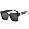 Retro square fashionable sunglasses, glasses solar-powered, European style, internet celebrity, fitted