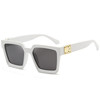 Retro square fashionable sunglasses, glasses solar-powered, European style, internet celebrity, fitted