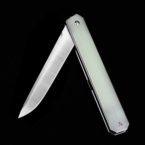 Folding knife outdoor D2 hardness stainless steel outdoor camping Yangjiang small knife supply wholesale G10 handle bearing