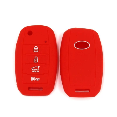 Silicone factory applicable Kia folding Static Rod/Key Bag - red