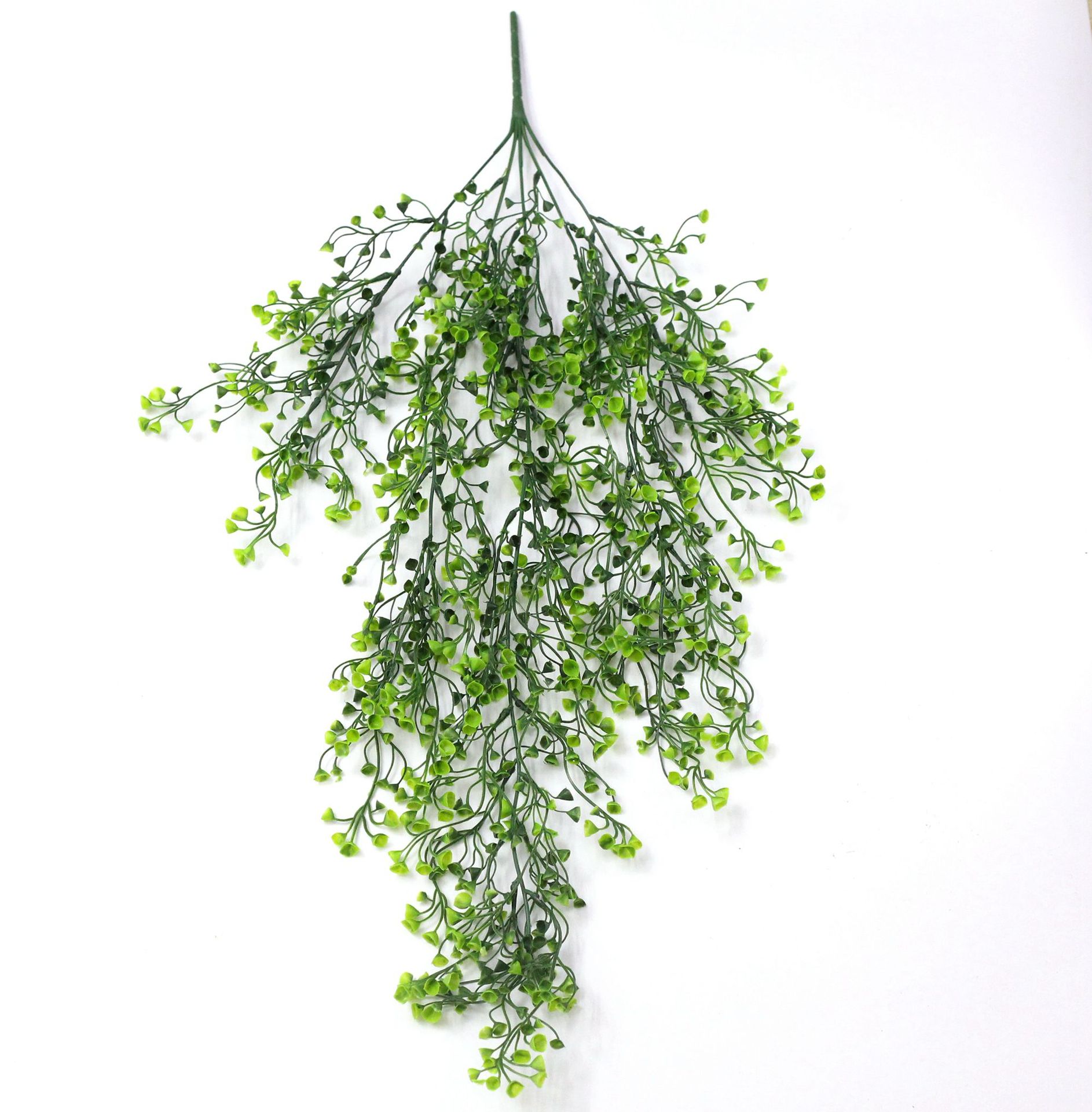 Amazon artificial Pared de ratán campana de oro sauce decoración del hogar planta verde simulación flor falsa boda cesta colgante