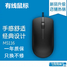 热销MS116有线光电鼠标商务笔记本办公 电脑批发装机配适用于DELL