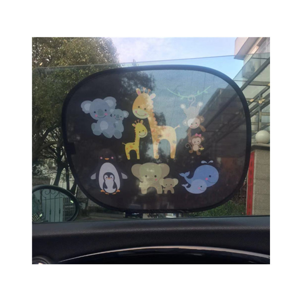 Parasol de coche de dibujos animados 44*35 malla película electrostática Universal ventana sombrilla parasol