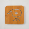 Senyi wholesale wood insulation pad kitchen square animal cartoon dinner cushion creative cute coaster factory direct supply