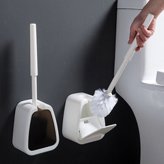 No punching wall-mounted toilet brush without dead corners household wall-mounted long-handled toilet brush set