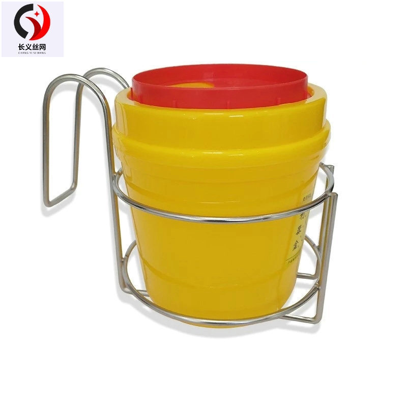 不锈钢利器盒挂架消毒洗手液挂架壁挂垃圾桶固定架供应锐器盒挂篮