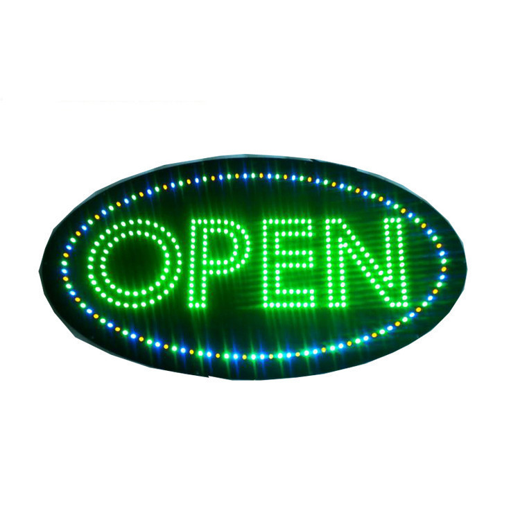 批发销售led OPEN 招牌彩色LED  open sign商用多功能铝制