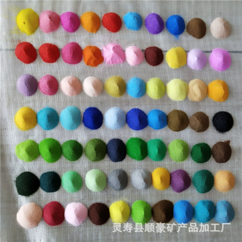 Производитель поставляет 72 цвета спеченного окрашенного цветного песка, мелкозернистый песок 80-120 меш для мозаичной росписи песочных часов.