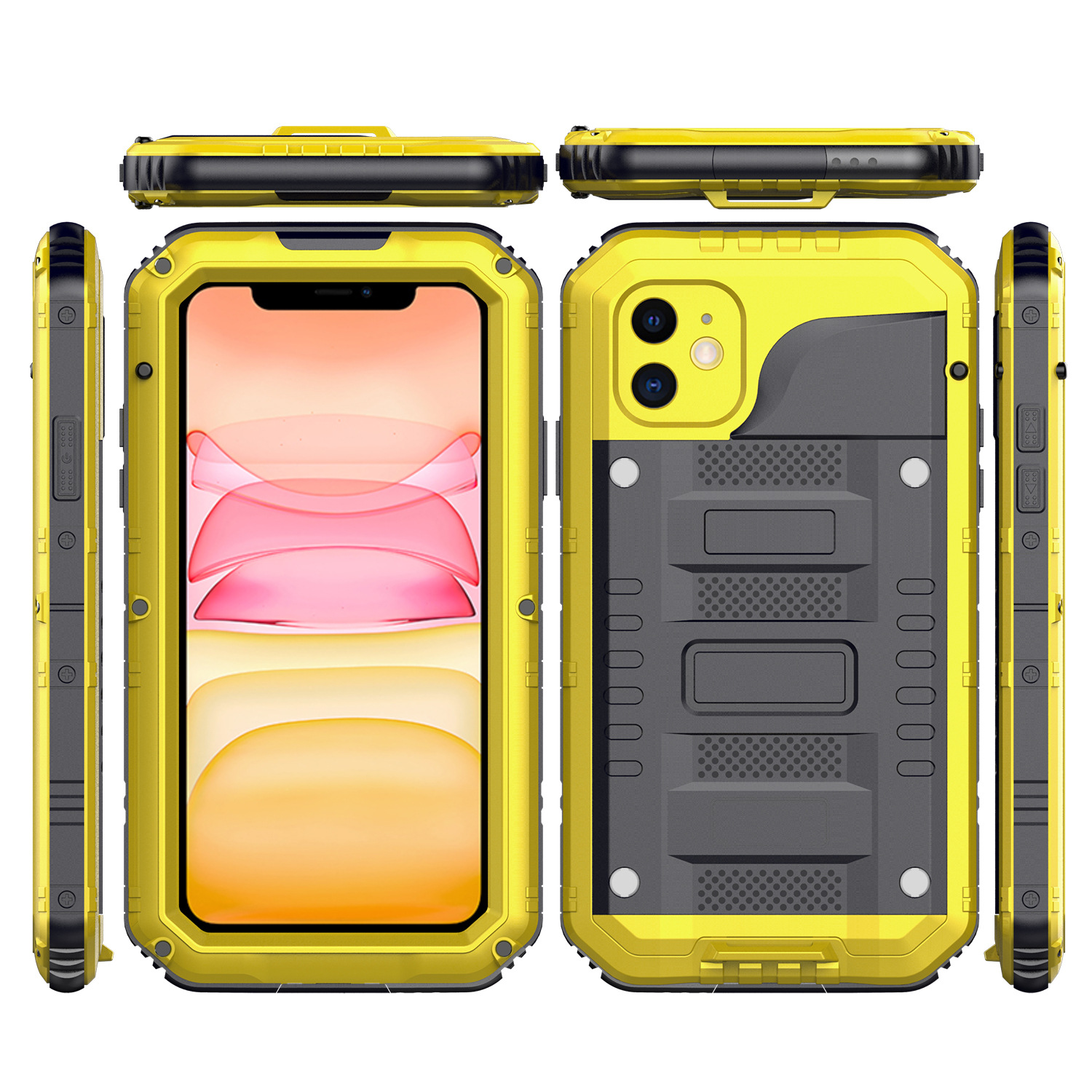 Suitable for iPhone 15 metal waterproof phone anti drop and shock-absorbing protective Apple 14PM diving case, full_voghion.com